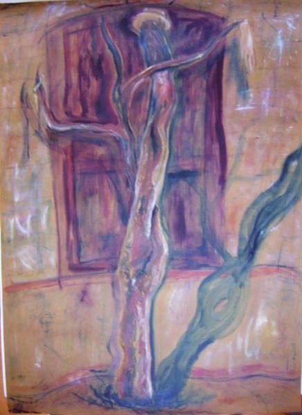 Painting titled "Pretil" by Edna Cantoral Acosta, Original Artwork