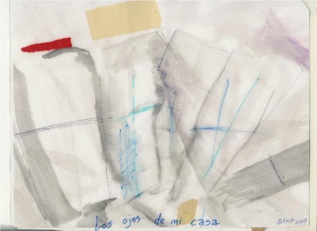 Pintura titulada "Los ojos de mi casa" por Edna Cantoral Acosta, Obra de arte original