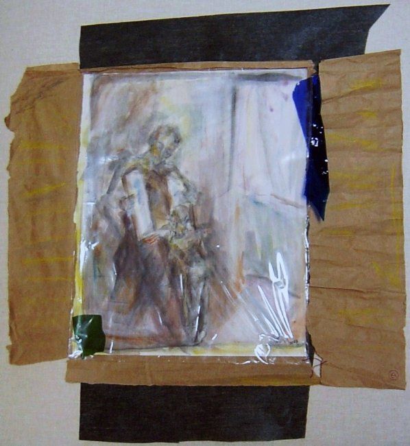 Картина под названием "de ser es el hambre…" - Edna Cantoral Acosta, Подлинное произведение искусства