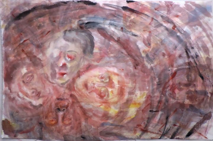 Pintura titulada "Rehilete" por Edna Cantoral Acosta, Obra de arte original