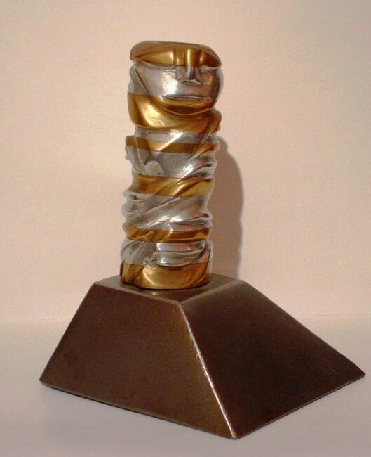 Sculpture titled "Totem" by Edouard Leruste, Original Artwork, Metals