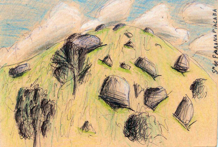 Drawing titled "Sierra de Paranapia…" by Edouard Leruste, Original Artwork, Other