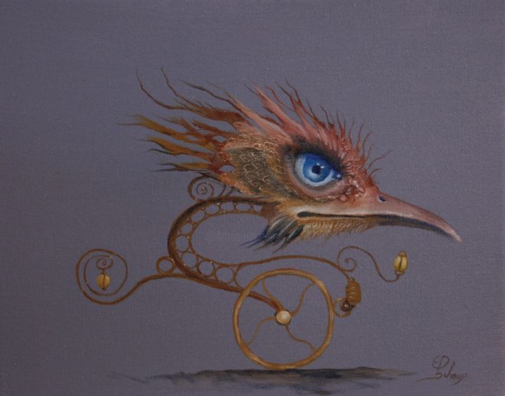 Картина под названием "Unicycle" - Ed Schaap, Подлинное произведение искусства, Масло