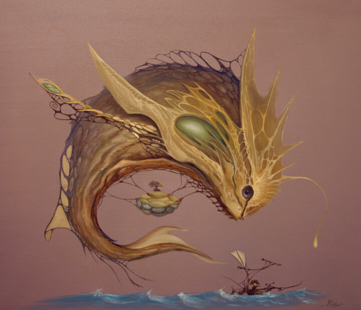 Painting titled "SeaSkimmers" by Ed Schaap, Original Artwork, Oil