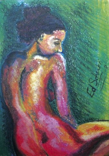 Painting titled "NUDA 2" by Luna, Original Artwork