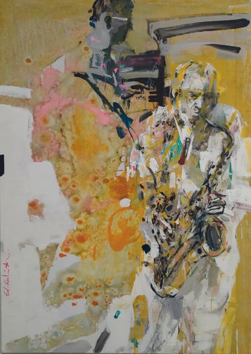 Картина под названием "Jazz" - Eduard Kulish, Подлинное произведение искусства, Акрил