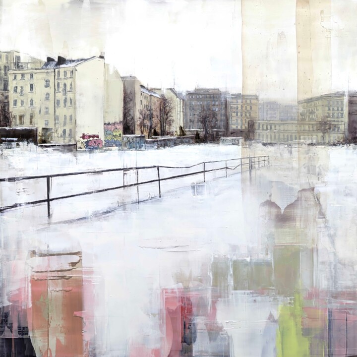 Картина под названием "BERLIN_24_01" - Eduard Warkentin, Подлинное произведение искусства, Масло Установлен на Алюминий