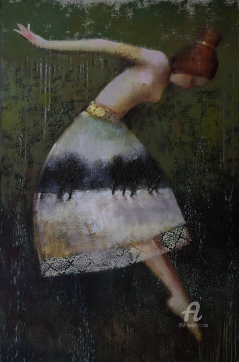 Schilderij getiteld "Dance" door Eduard Zentsik, Origineel Kunstwerk, Olie