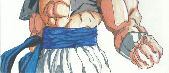 Dragon Ball Z Tribute 1990 Saiyan Goku P, Desenho por Eduardo