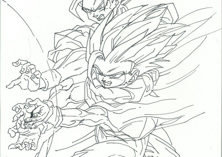 Dragon Ball Z Tribute 1990 Saiyan Goku P, Desenho por Eduardo