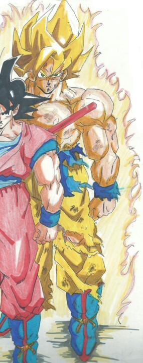 Kakarotto, Goku Super Saiyajin 4 dessin