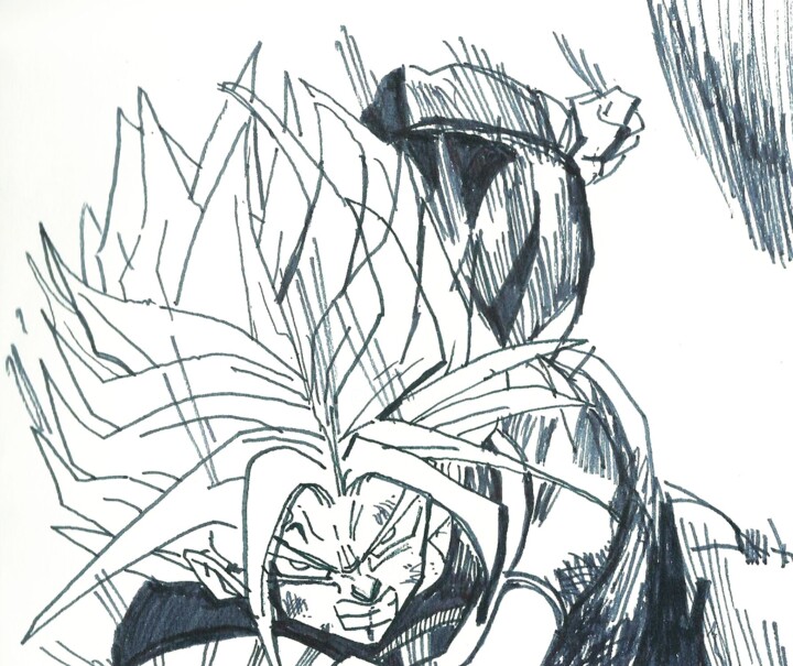 Dragon Ball Z Tribute 1990 Saiyan Goku P, Desenho por Eduardo