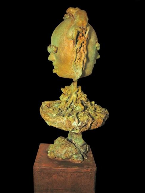 Sculptuur getiteld "SIAMESES" door Eduardo Molero, Origineel Kunstwerk, Metalen