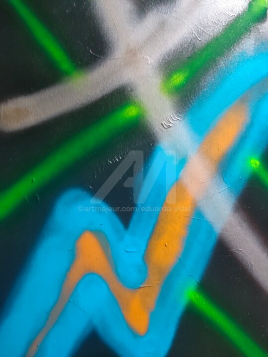 Peinture intitulée "Lightning Futuristic" par Eduardo Vidal, Œuvre d'art originale, Laque