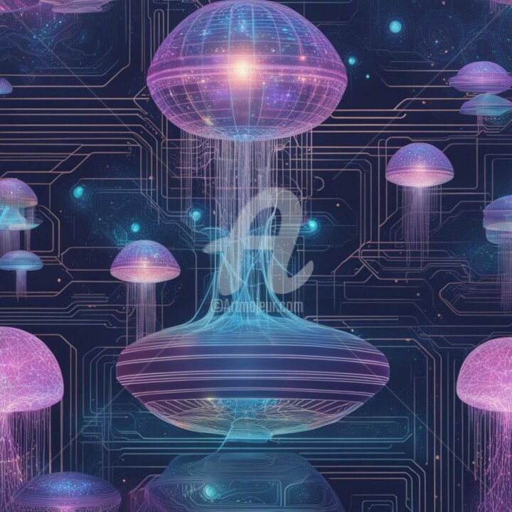 Digital Arts titled "quantum pupo hologr…" by Eduardo Vidal, Original Artwork, AI generated image