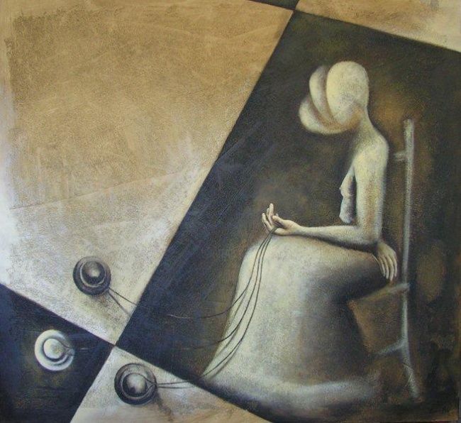 Painting titled "Partida Abierta" by Eduardo Yanes Hidalgo, Original Artwork