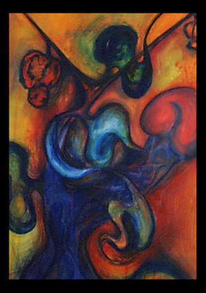 Pintura titulada "organ blossom" por Eric Walton 9 / Edub9, Obra de arte original,