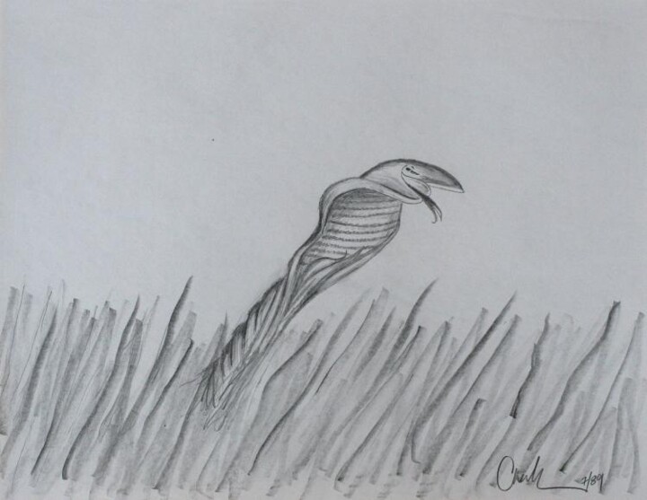 Drawing titled "cobra" by Edward Chernesky, Original Artwork