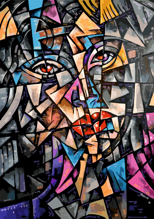 Digitale Kunst getiteld "emotions2" door Edward Yov, Origineel Kunstwerk, Digitaal Schilderwerk