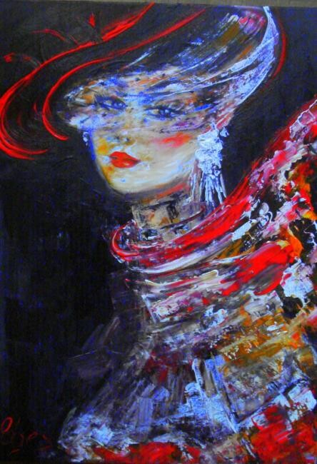 Painting titled "JOSEPHA n°8 CHASSIS…" by Edwige (Edges) Lefevre, Original Artwork, Acrylic