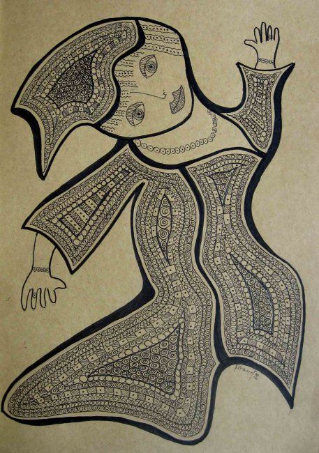 Drawing titled "Danse" by Edwige Giraud, Original Artwork, Other