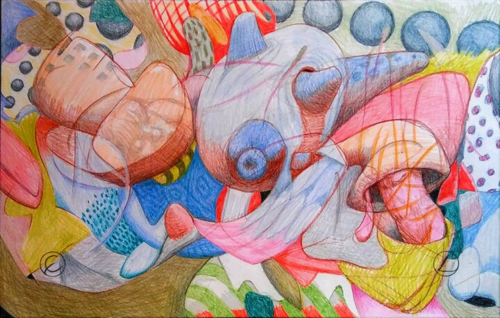 Tekening getiteld "Gaia's Teat" door Edwin Loftus, Origineel Kunstwerk, Pastel