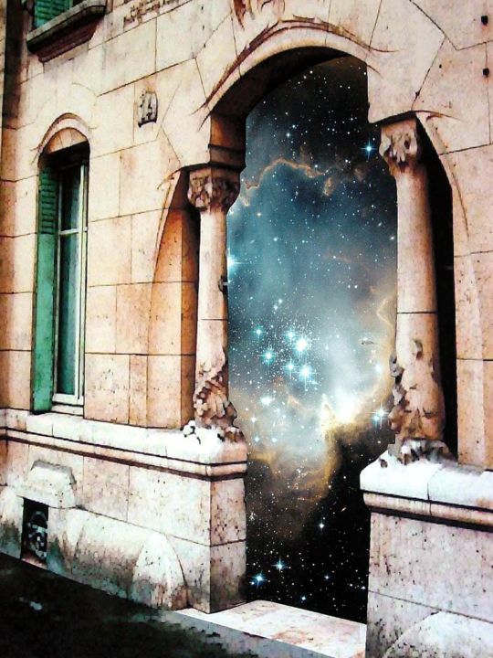 Painting titled "Gateway To The Univ…" by Eddie Davis, Original Art, Oil