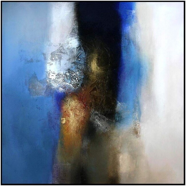 Peinture intitulée "Het goud en blauw v…" par Eelco Maan, Œuvre d'art originale
