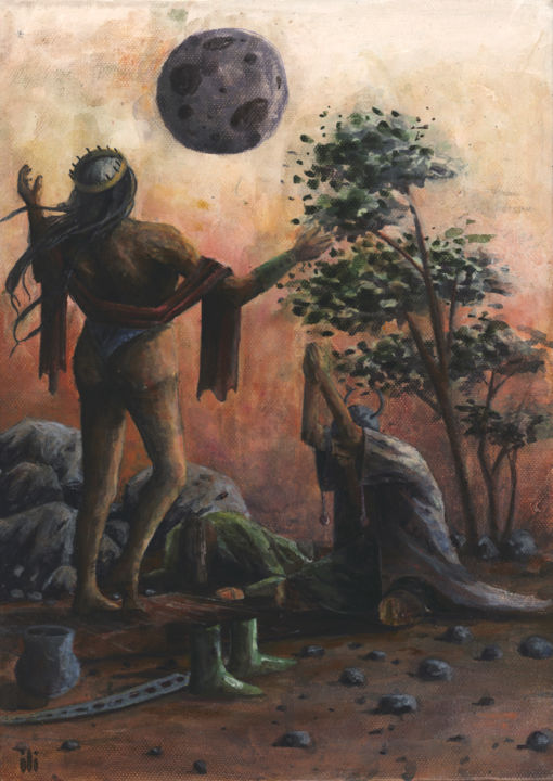 Peinture intitulée "The last moment" par Iltay Sayyed, Œuvre d'art originale, Acrylique