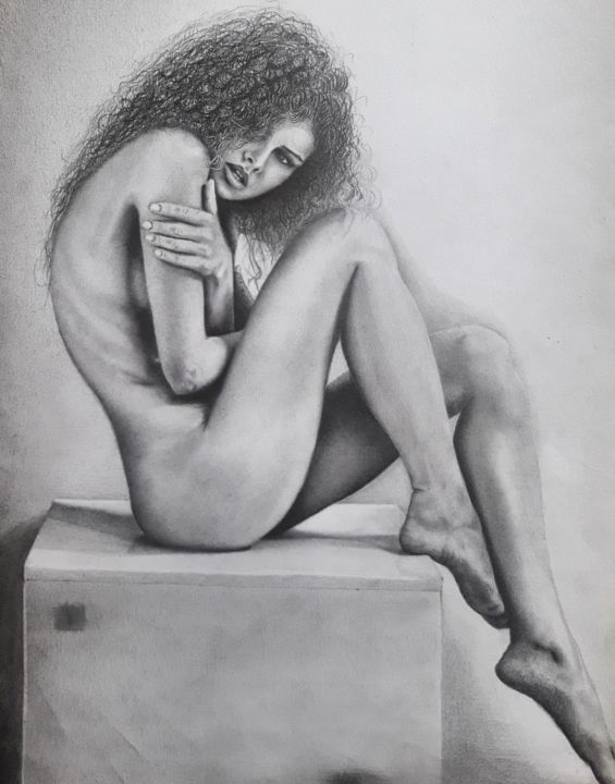 Drawing titled "img-20190509-213756…" by Efendi̇ Güneş, Original Artwork, Charcoal