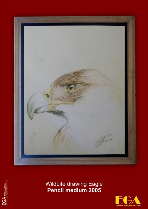 Painting titled "eagle-emudaart-copy…" by Ega Mudavanhu, Original Artwork