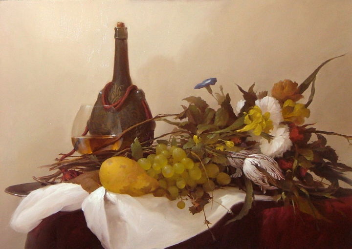 Peinture intitulée "Flowers" par Dmitrii Sevriukov, Œuvre d'art originale, Huile