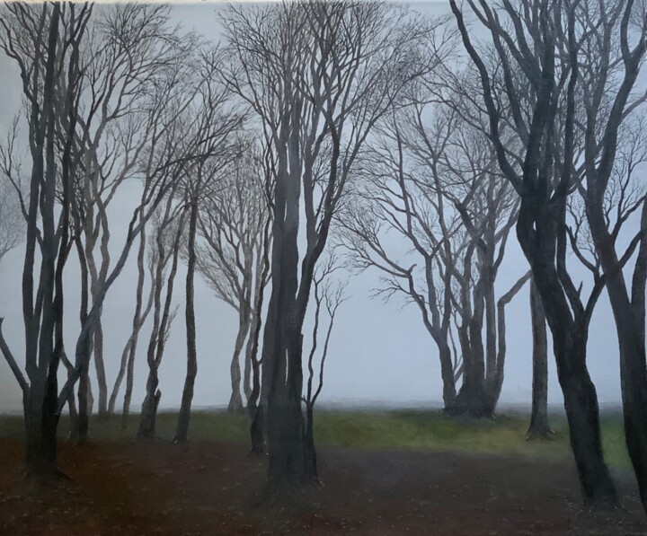 Ζωγραφική με τίτλο "Atmosphère hivernal…" από Patrick Egger, Αυθεντικά έργα τέχνης, Ακρυλικό