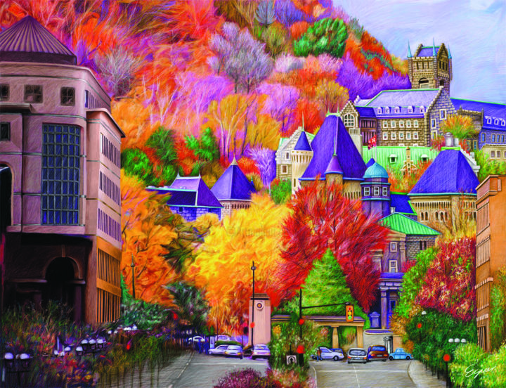 Digital Arts titled "McGill University…" by Eguer, Original Art, Digital Painting