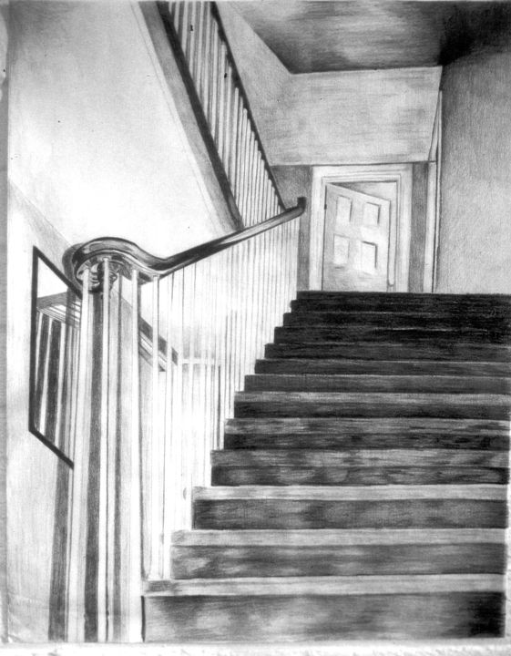 Photography titled "pencilstairway.jpg" by Erika Hoffman, Original Artwork