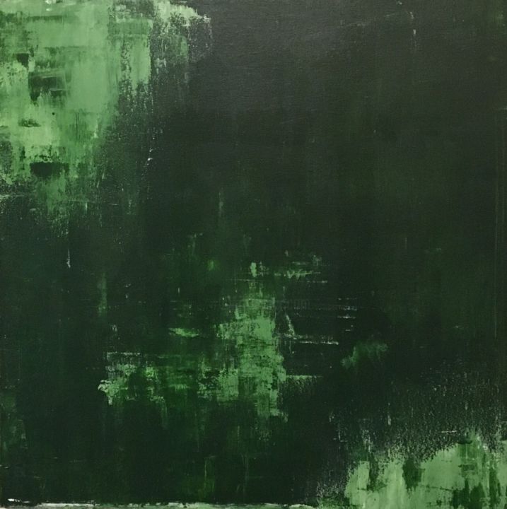 Pittura intitolato "green" da Ehsan Attarian, Opera d'arte originale, Acrilico