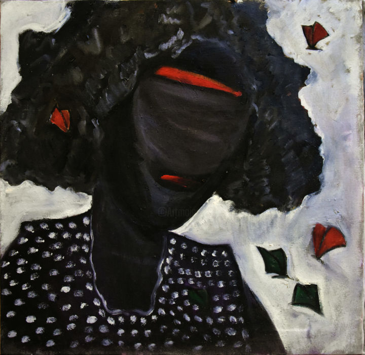 Painting titled "blossom" by Eiad Oraby, Original Art, Oil