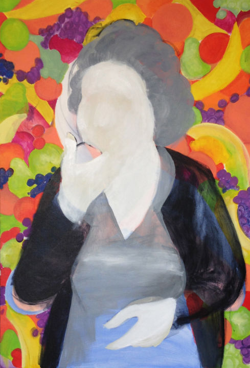 Ζωγραφική με τίτλο "Jenny 2" από Oberlin The Artist, Αυθεντικά έργα τέχνης, Ακρυλικό