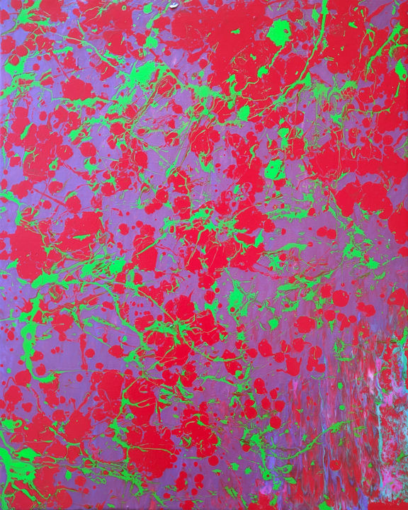 Peinture intitulée "Untitled Disco" par Oberlin The Artist, Œuvre d'art originale, Acrylique