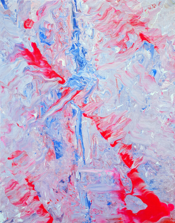 Peinture intitulée "Tornado Abstract #3" par Oberlin The Artist, Œuvre d'art originale, Acrylique