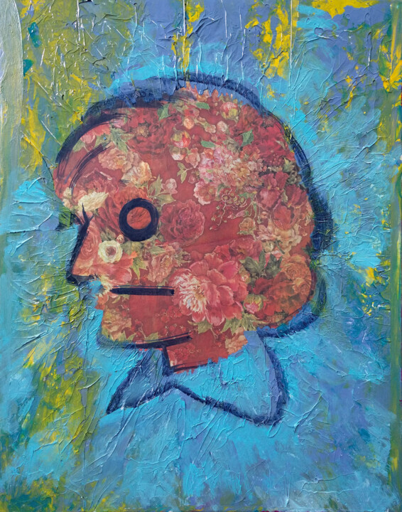 Painting titled "Sally's Portrait #2" by Oberlin The Artist, Original Artwork, Acrylic