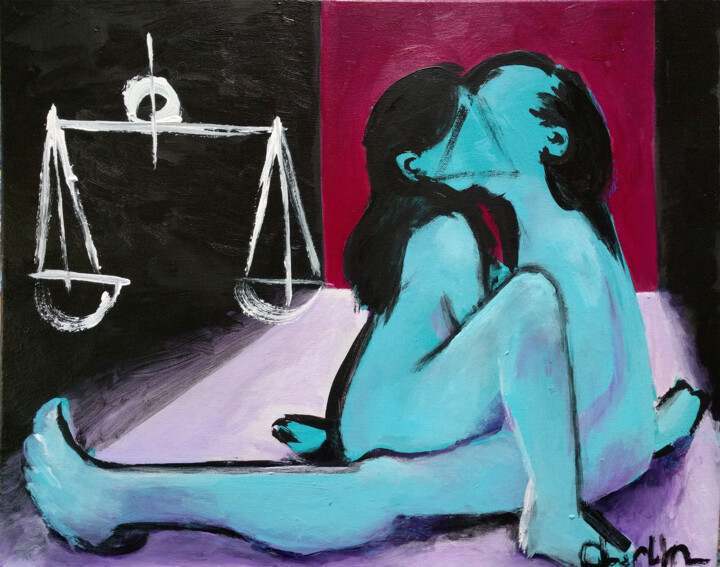 Картина под названием "Position #4" - Oberlin The Artist, Подлинное произведение искусства, Акрил