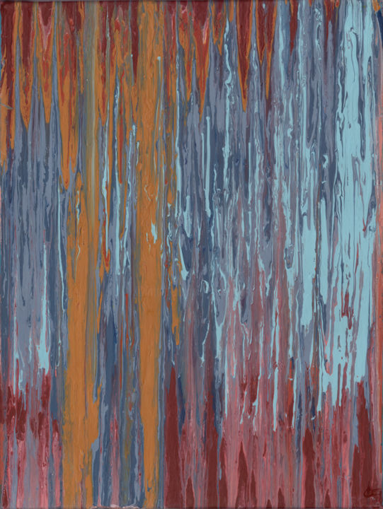 Malerei mit dem Titel "Untitled Thread" von Oberlin The Artist, Original-Kunstwerk, Acryl