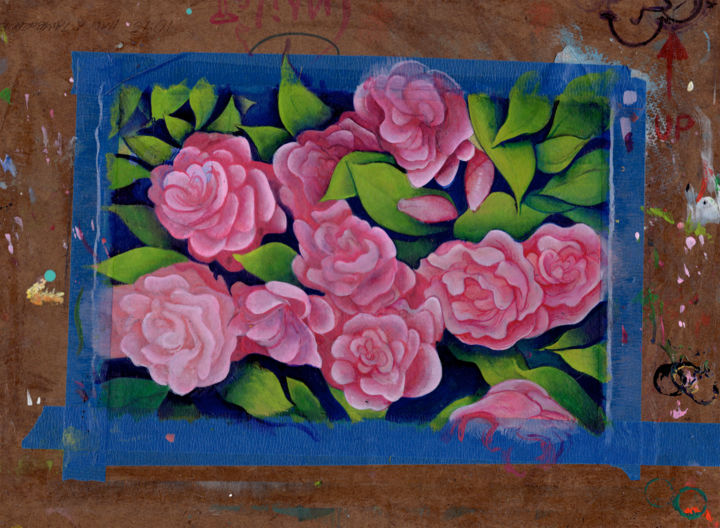 Pittura intitolato "Flower progress 6" da Oberlin The Artist, Opera d'arte originale, Acrilico