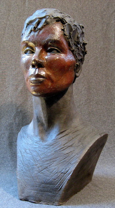 Sculpture intitulée "Faun" par Erik James, Œuvre d'art originale, Céramique