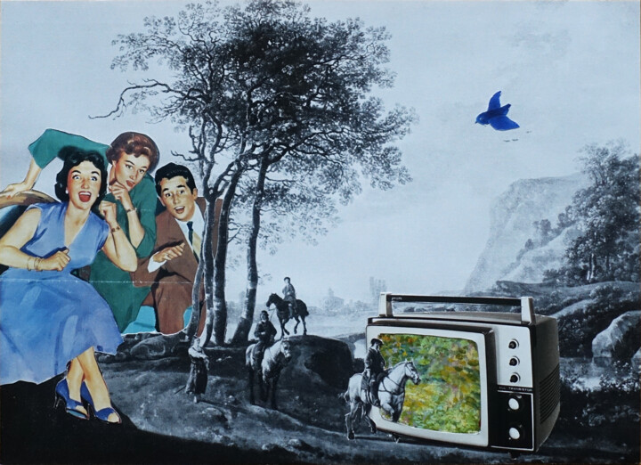 Collages titled "Observers 2" by Ekaterina Anikina, Original Artwork, Collages