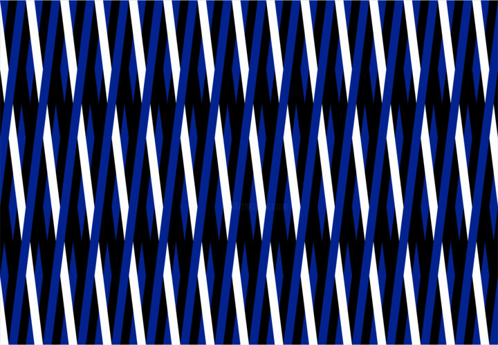 Obrazy i ryciny zatytułowany „Blue and black ribb…” autorstwa Ekaterina Artamonova, Oryginalna praca, Nadruk