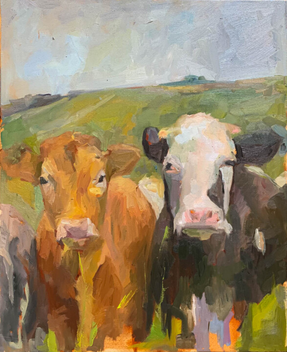 「Les Vaches Fine Art…」というタイトルの製版 Ekaterina Belukhinaによって, オリジナルのアートワーク, デジタルプリント