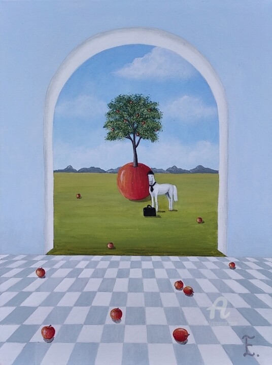 Картина под названием "Процветающий - 4" - Екатерина Бесполова, Подлинное произведение искусства, Акрил Установлен на Деревя…