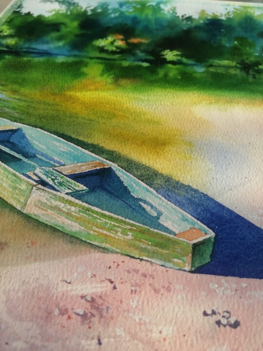 Water soluble oil pastels ~ watercolor beach card - Unity Blog